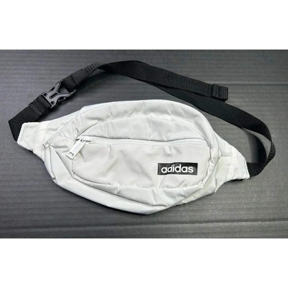 Adidas Unisex Core Fanny Pack Waist Belt Crossbody Travel Bag White + Black